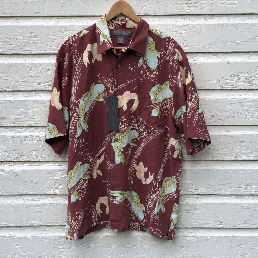 Tori Richards Hawaiian 100% silk shirt NWT